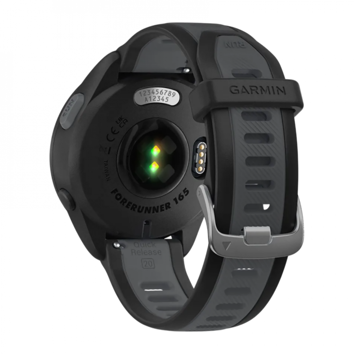 Умные часы Garmin Forerunner 165 Music Amoled, Черный, Ремешок черно-серый