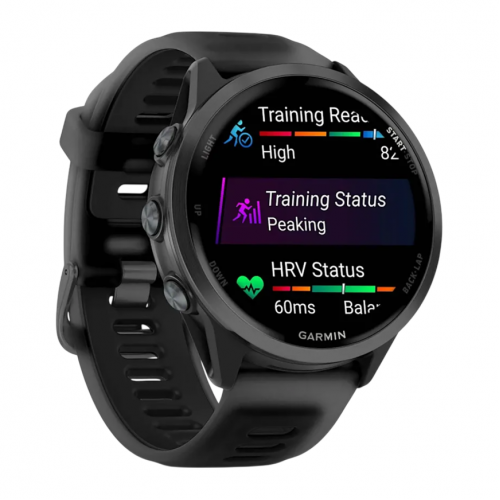 Умные часы Garmin Forerunner 570 47mm, Серый, Ремешок черный