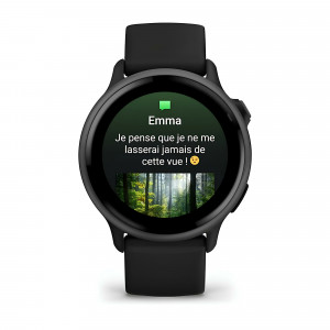 Умные часы Garmin Vivoactive 6, Темно-серый, Ремешок черный