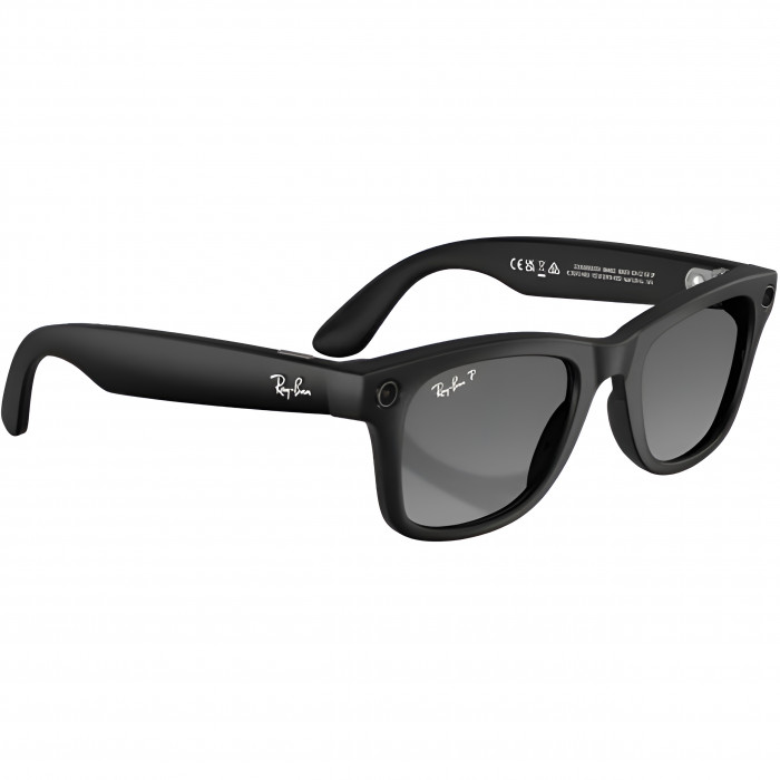 Умные очки Ray-Ban Meta Wayfarer (Gen 2) S53, Matte Black/Polarized Gradient Graphite (RW4012)