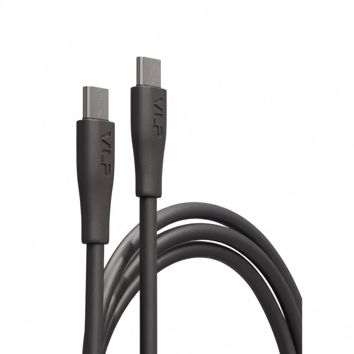 Дата-кабель VLP LITE Color Line  Type-C - Type-C, 1м, 60W, черный